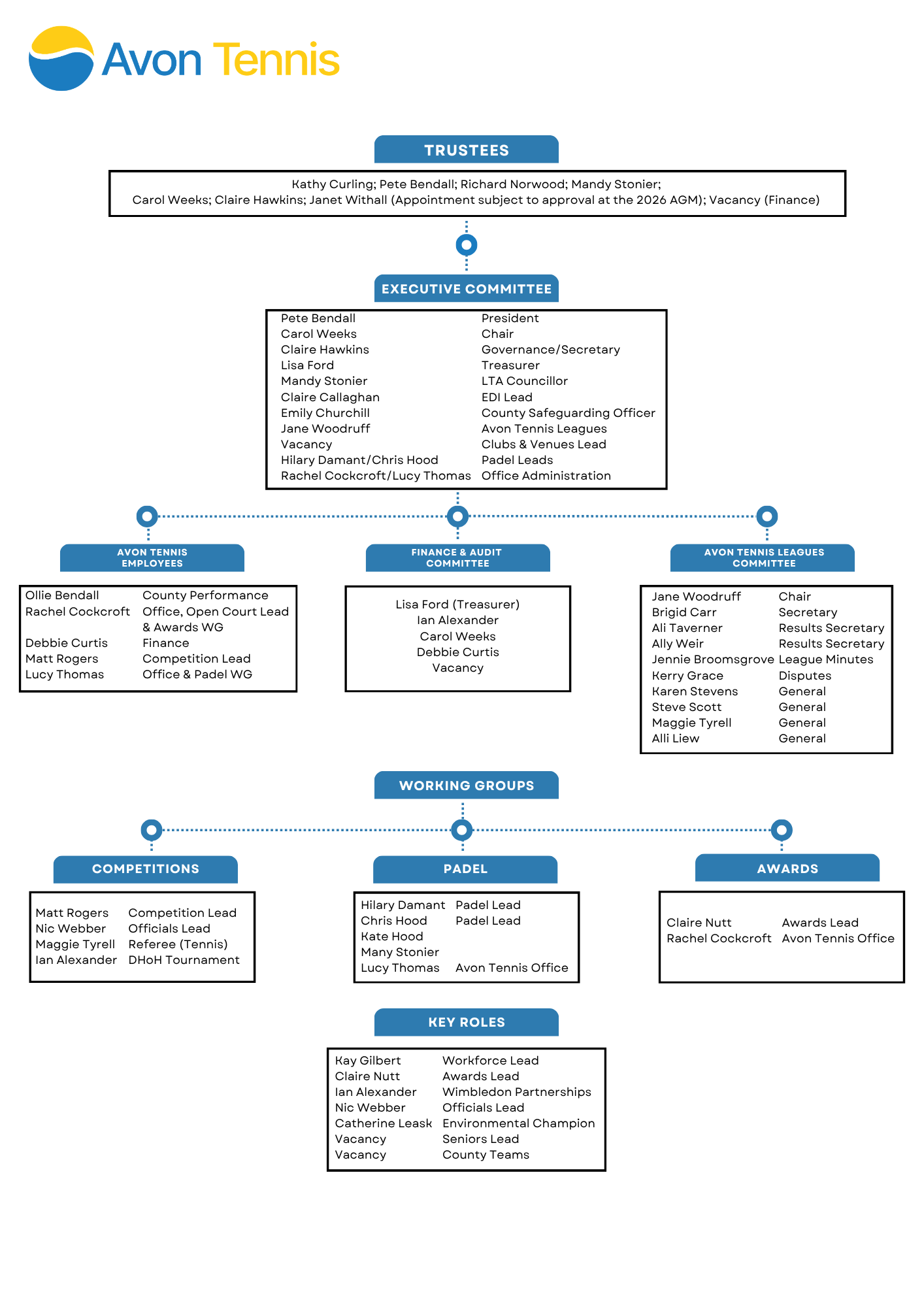 Avon Tennis CIO Organisational Structure